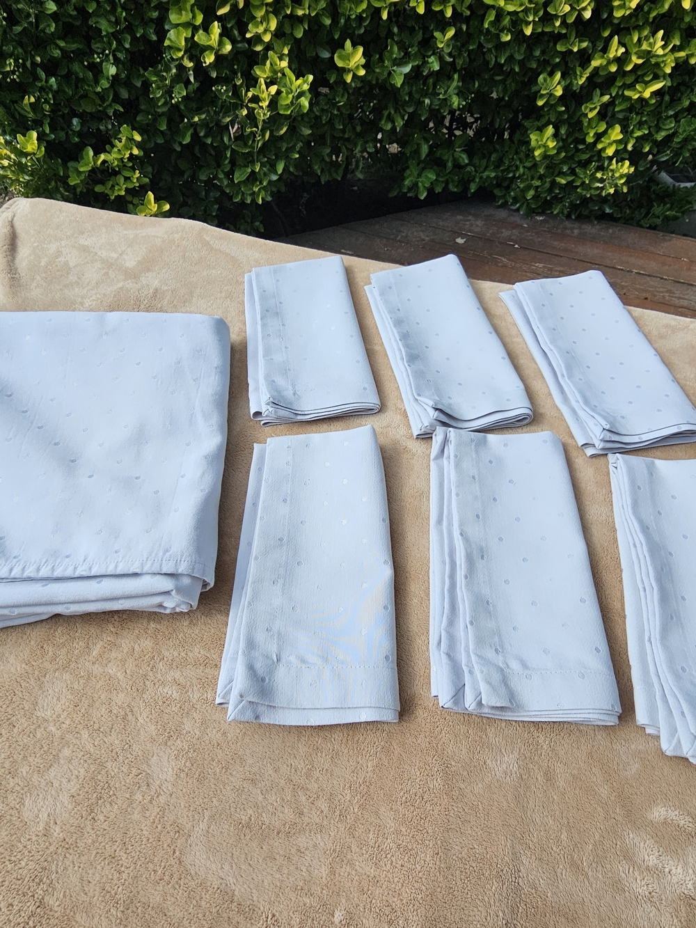 Kate Spade Tablecloth and Napkins (6) Classic Dot Pattern